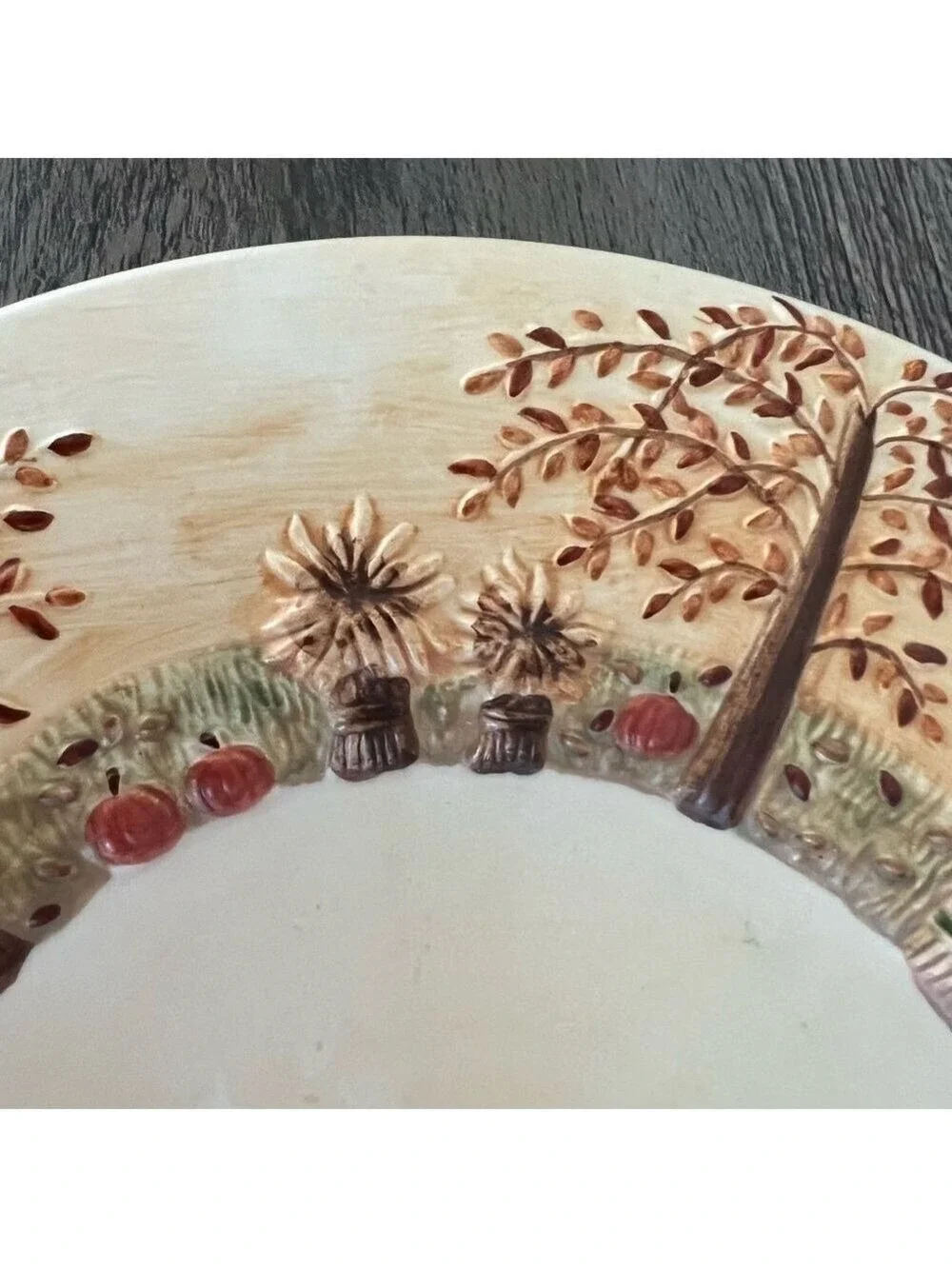 Yankee Candle Retired Autumn Harvest Halloween Candle Plates/Candle Holder
